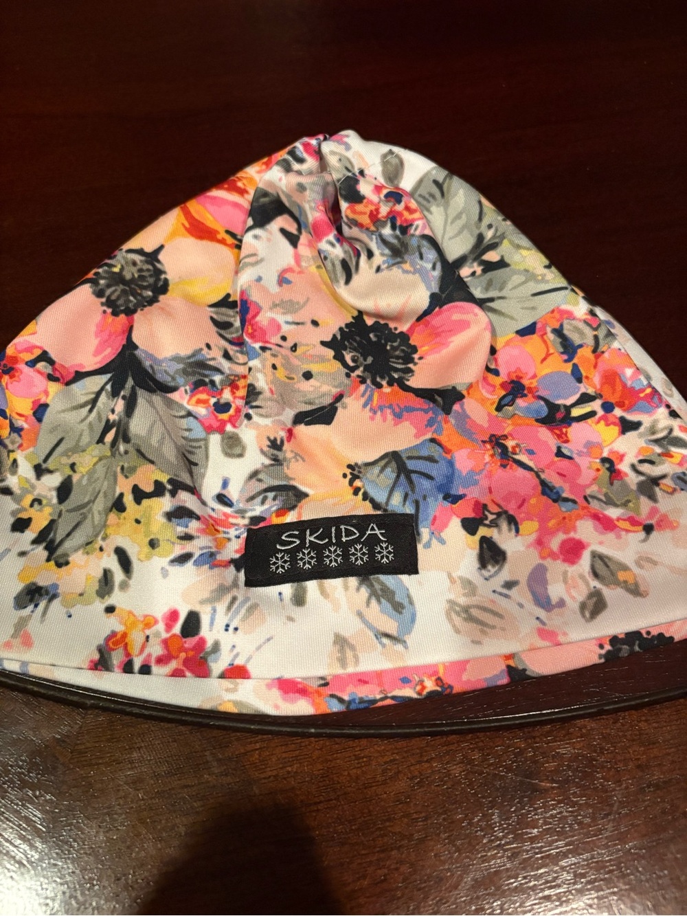Skida Floral Print Beanie - Pink Multi